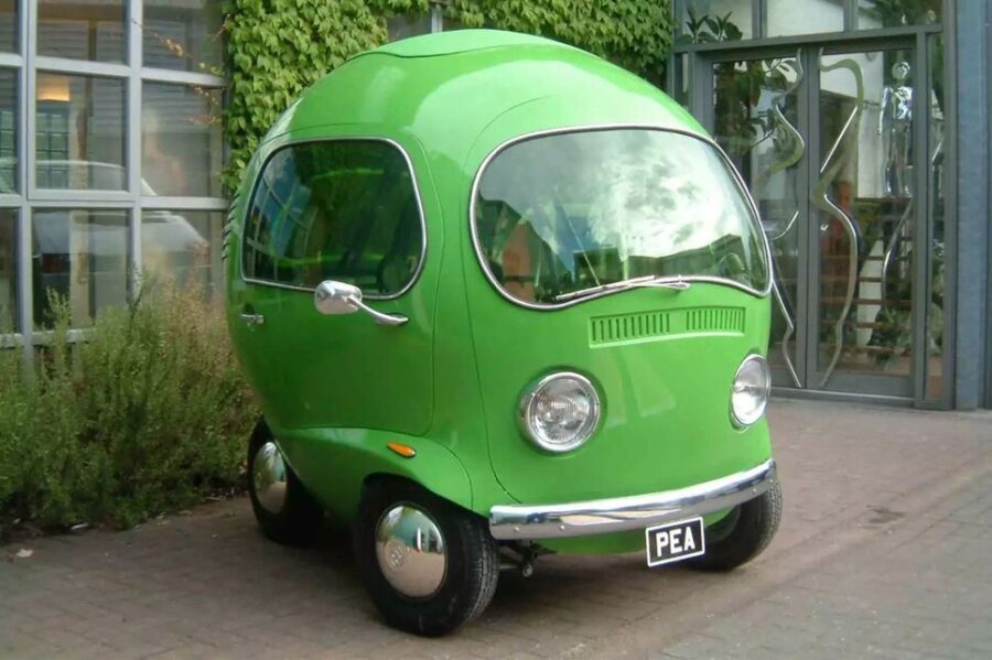 Coche de guisantes Birdseye. Guisantes verdes